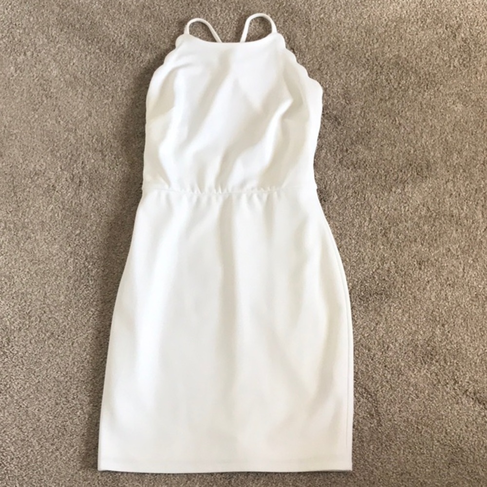 Juniors white dress, size S